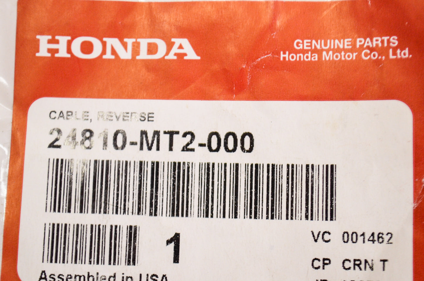 OEM Honda 24810-MT2-000 Reverse Cable NOS