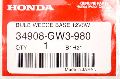 OEM Honda 34908-GW3-980 Bulb (12V 3W) NOS