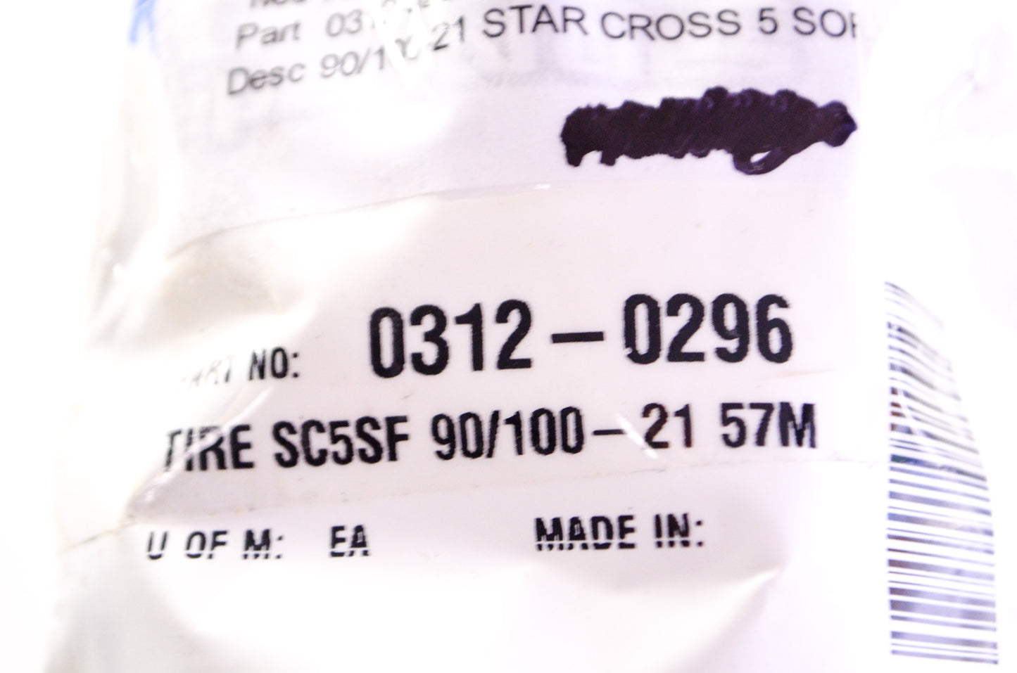 New Michelin Tire SC5SF 90/100-21 57M NOS
