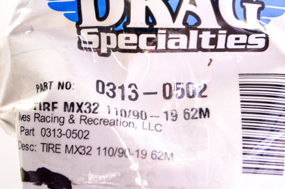 New Dunlop Tire MX32 110/90-19 NOS