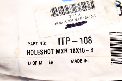 ITP ITP-108, ITP-MXR4 Tire Holeshot MXR 18X10-8 NOS