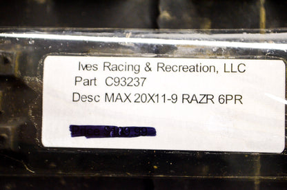 New Maxxis Tire MAX 20X11-9 RAZR 6PR Qty 2 NOS