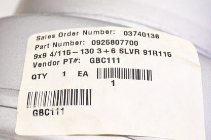 New ITP Wheel 9x9 4/115-130 3+6 Silver Qty 2 NOS