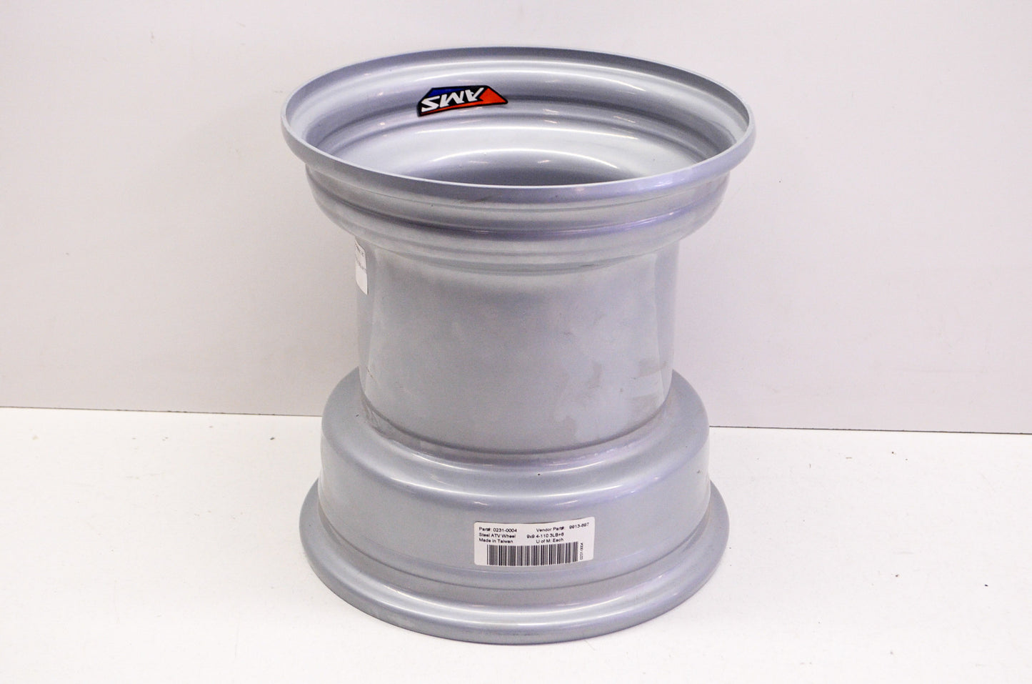 New AMS Wheel Steel 9x9 4/110 3+6 Offset NOS