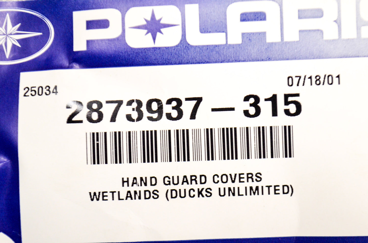 OEM Polaris 2873937-315 Handguard Covers Wetlands Ducks Unlimited NOS