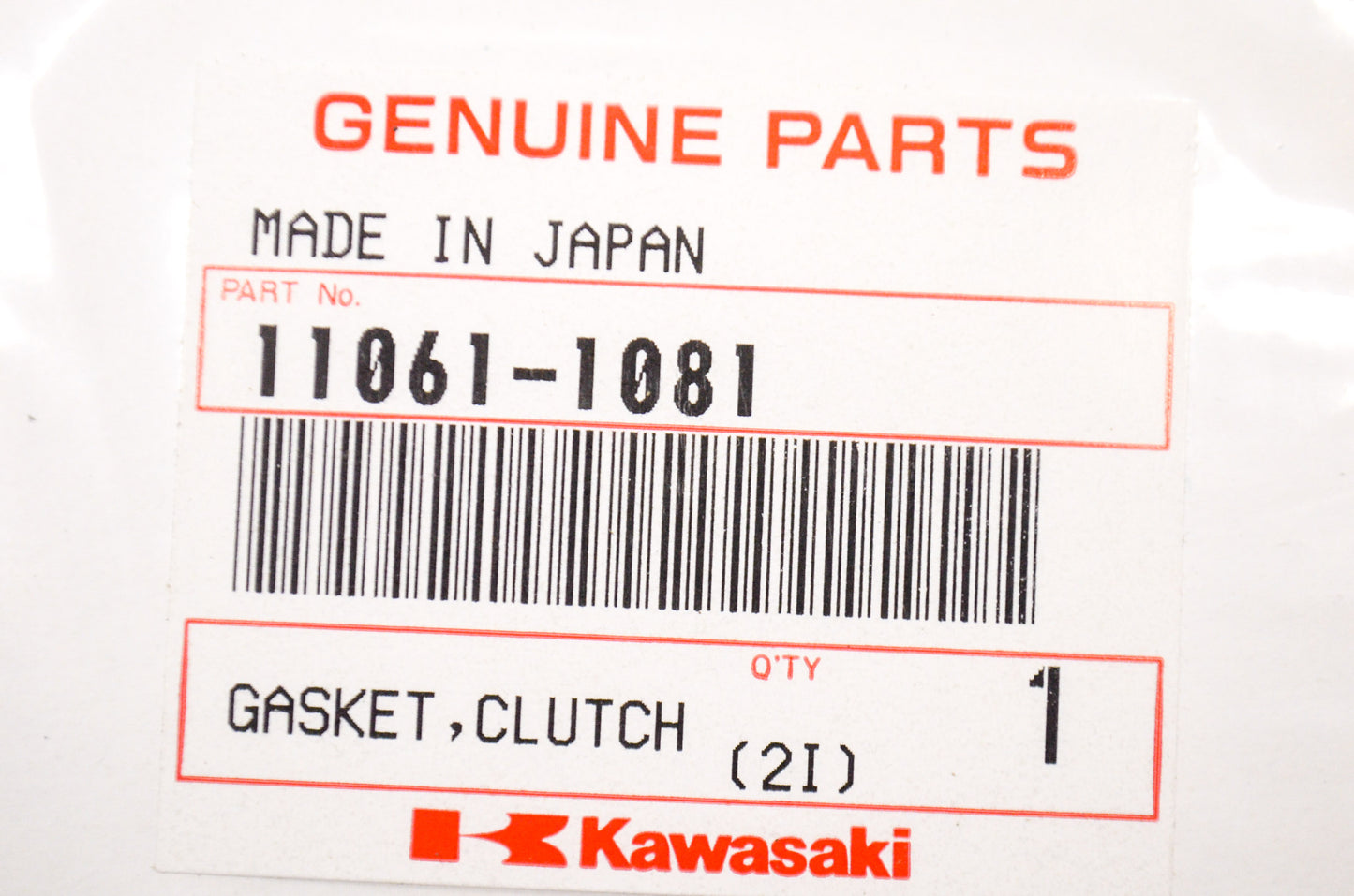 OEM Kawasaki 11061-1081 Clutch Cover Gasket NOS