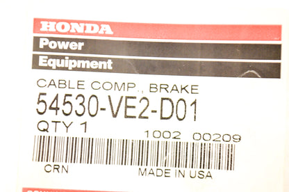 OEM Honda 54530-VE2-D01 Brake Cable NOS