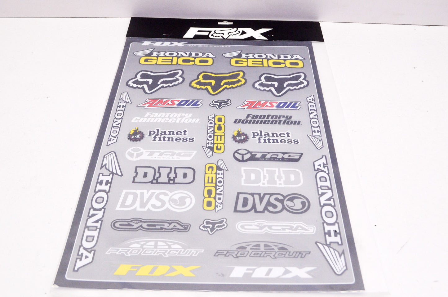 Fox 14504-000-NS Team Geico Sticker Kit NOS