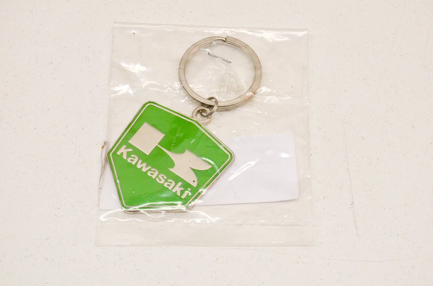 New OEM Kawasaki Badge Keychain Green NOS