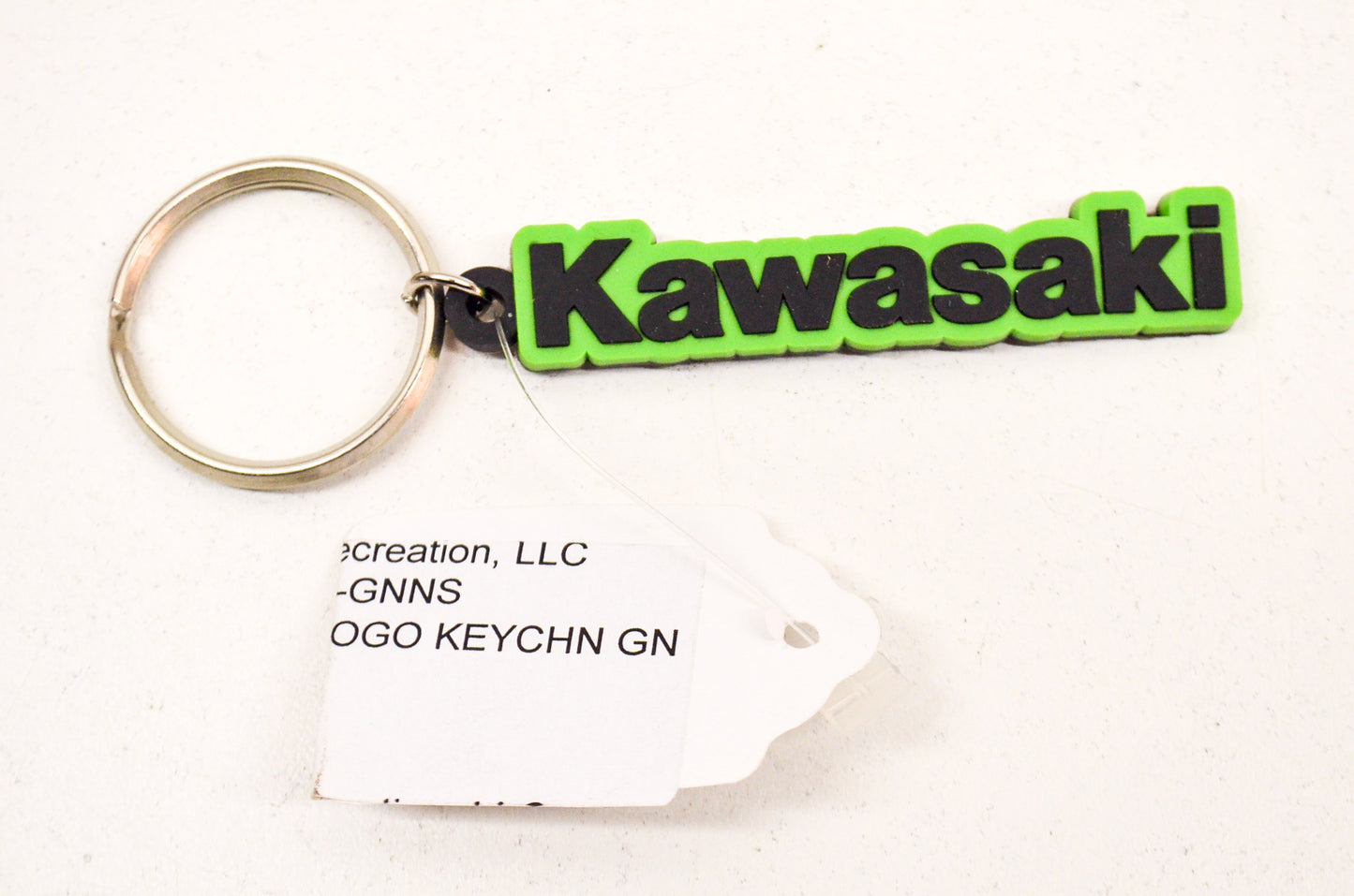 New OEM Kawasaki Rubber Logo Keychain NOS