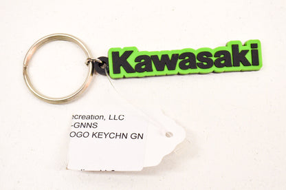 New OEM Kawasaki Rubber Logo Keychain NOS
