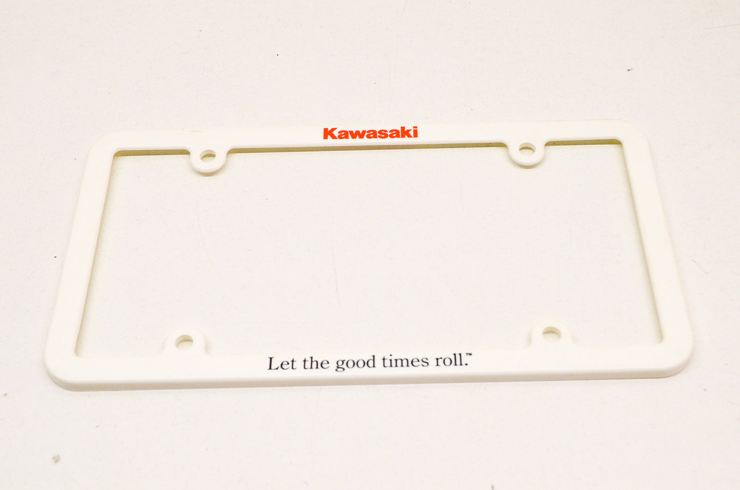 New OEM Kawasaki Let the Good Times Roll License Plate Frame NOS
