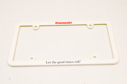 New OEM Kawasaki Let the Good Times Roll License Plate Frame NOS