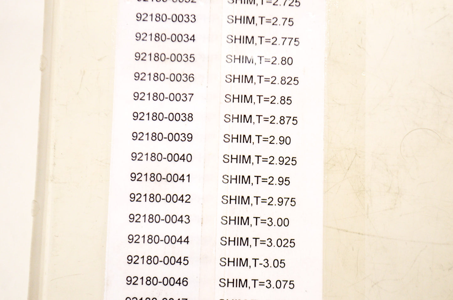 KX250F Shim Kit