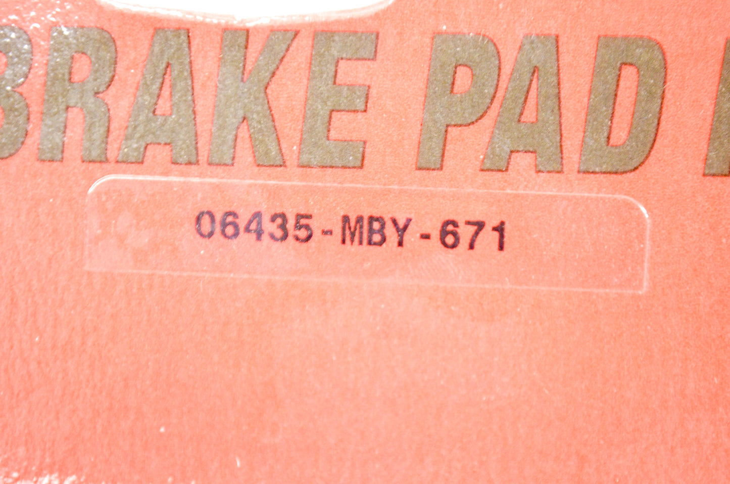OEM Honda 06435-MBY-671 Rear Pad Set NOS
