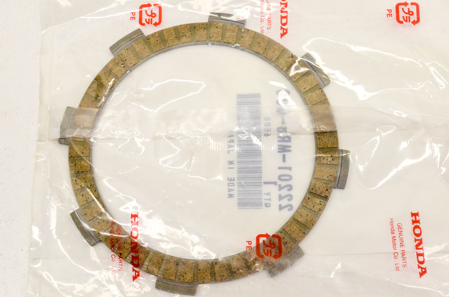 OEM Honda 22201-MR8-000 Clutch Friction Disk NOS