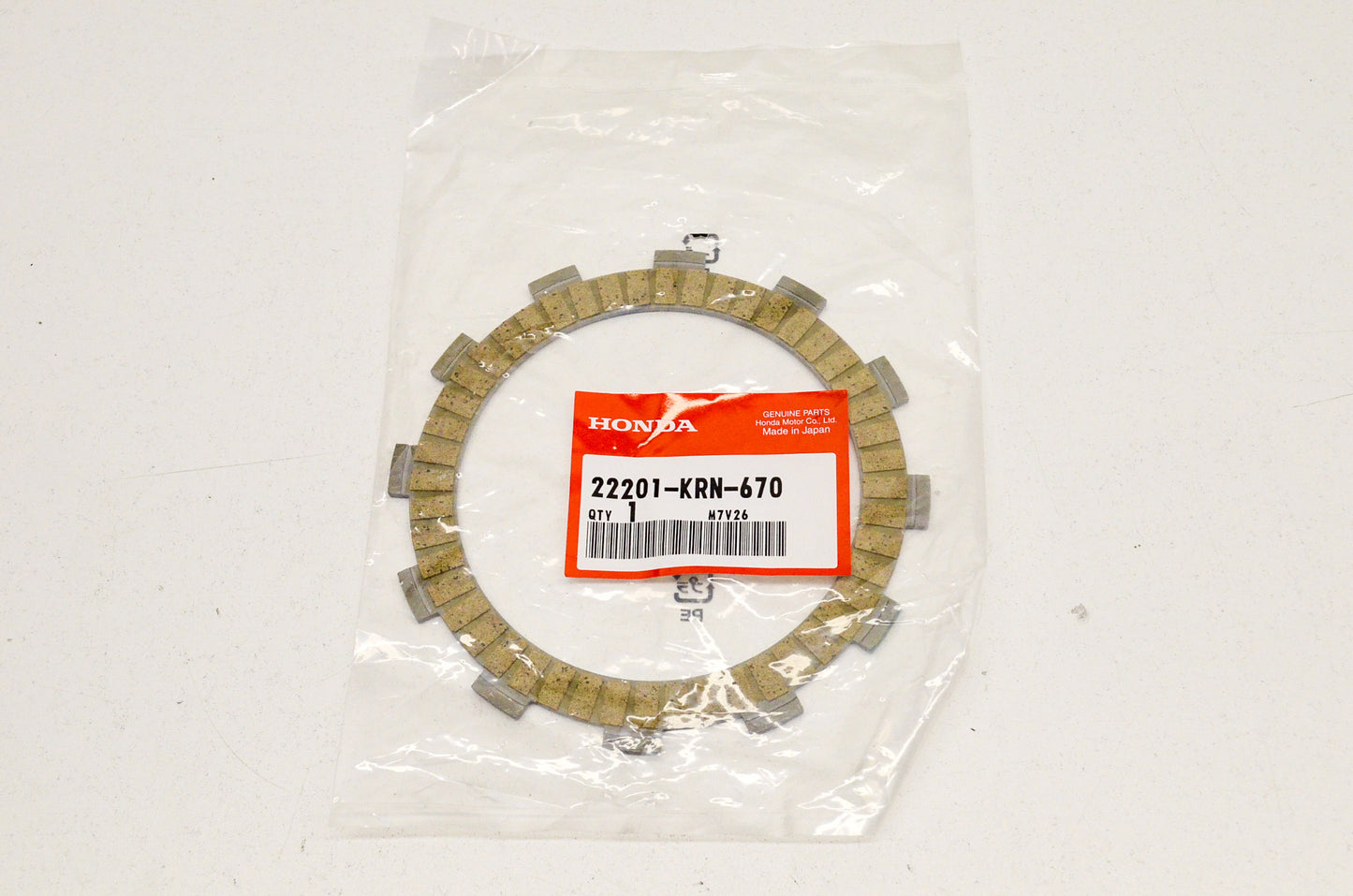 OEM Honda 22201-KRN-670 Clutch Friction Disk NOS