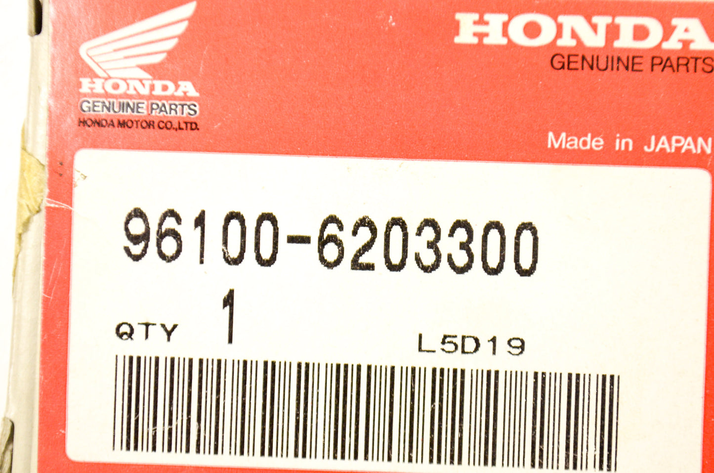 OEM Honda 96100-6203300 Radial Ball Bearing NOS