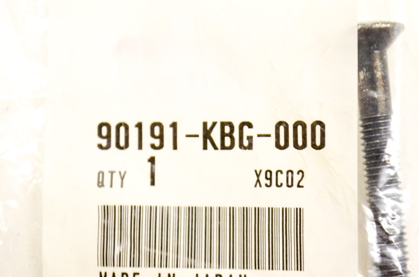 OEM Honda 90191-KBG-000 Oval Screw (6X65) NOS
