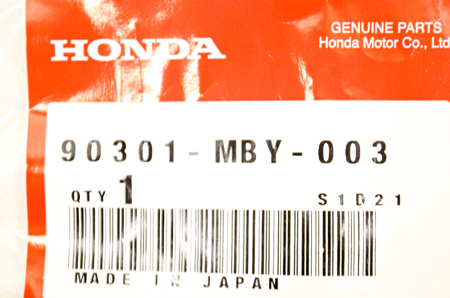 OEM Honda 90301-MBY-003 Special Nut 6mm NOS