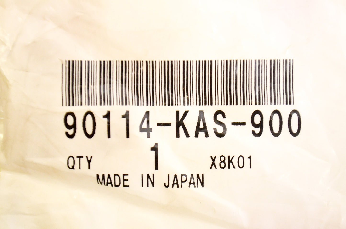 OEM Honda 90114-KAS-900 Nut (6mm) NOS