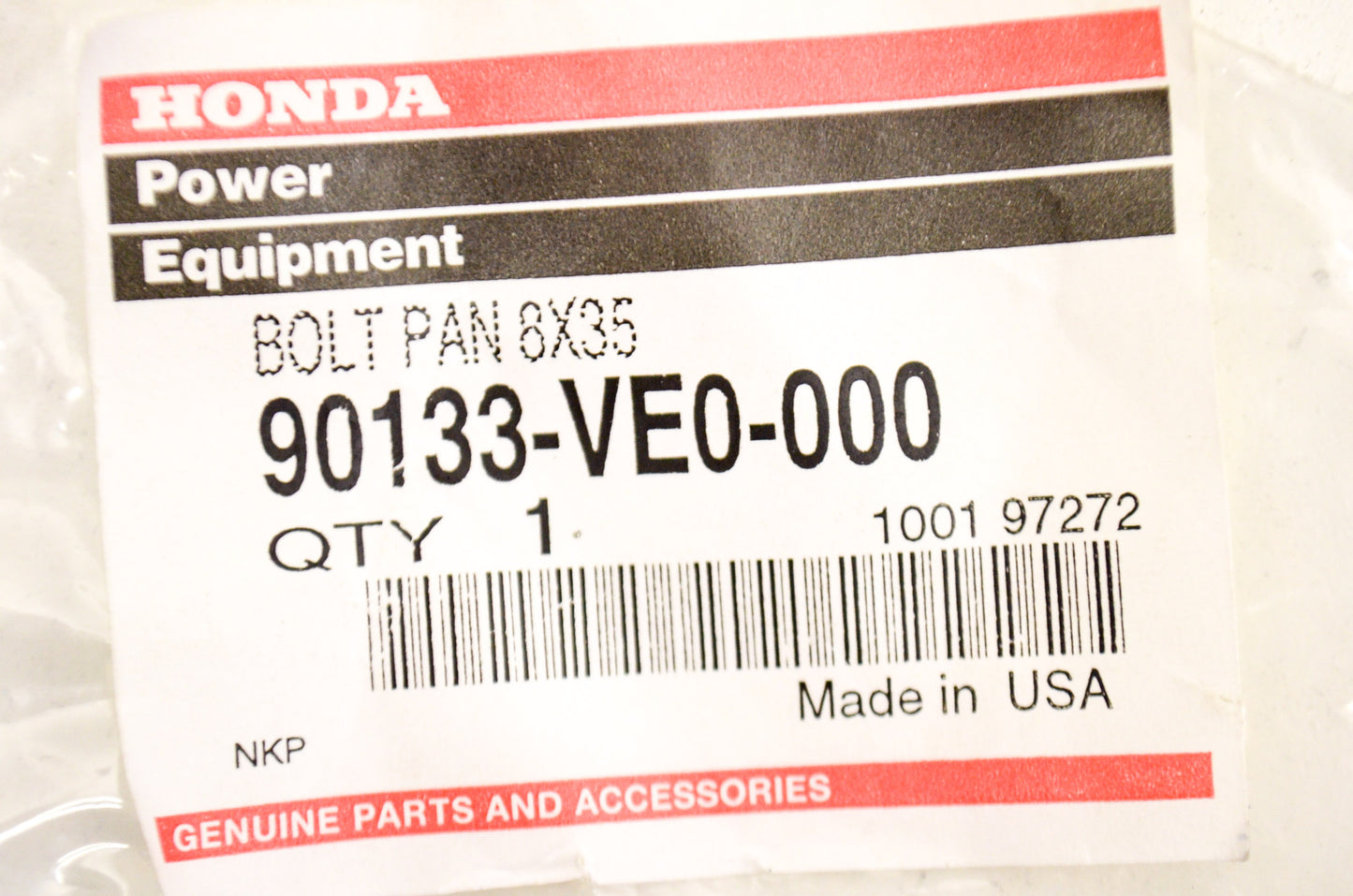 OEM Honda 90133-VE0-000 Pan Bolt 8x35 NOS