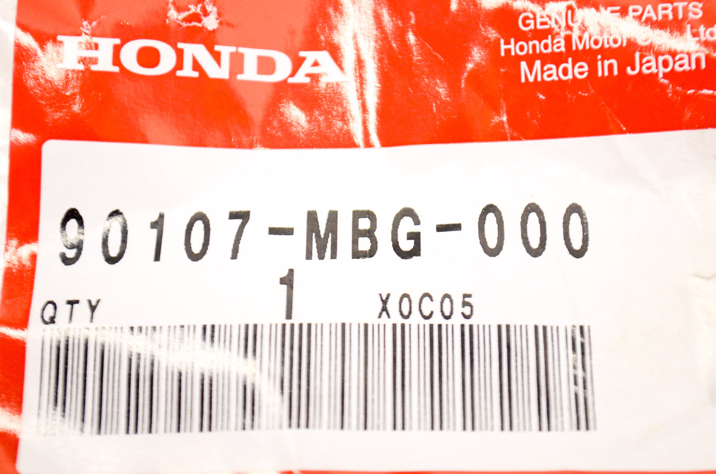 OEM Honda 90107-MBG-000 One-Way Bolt 8mm Qty 2 NOS