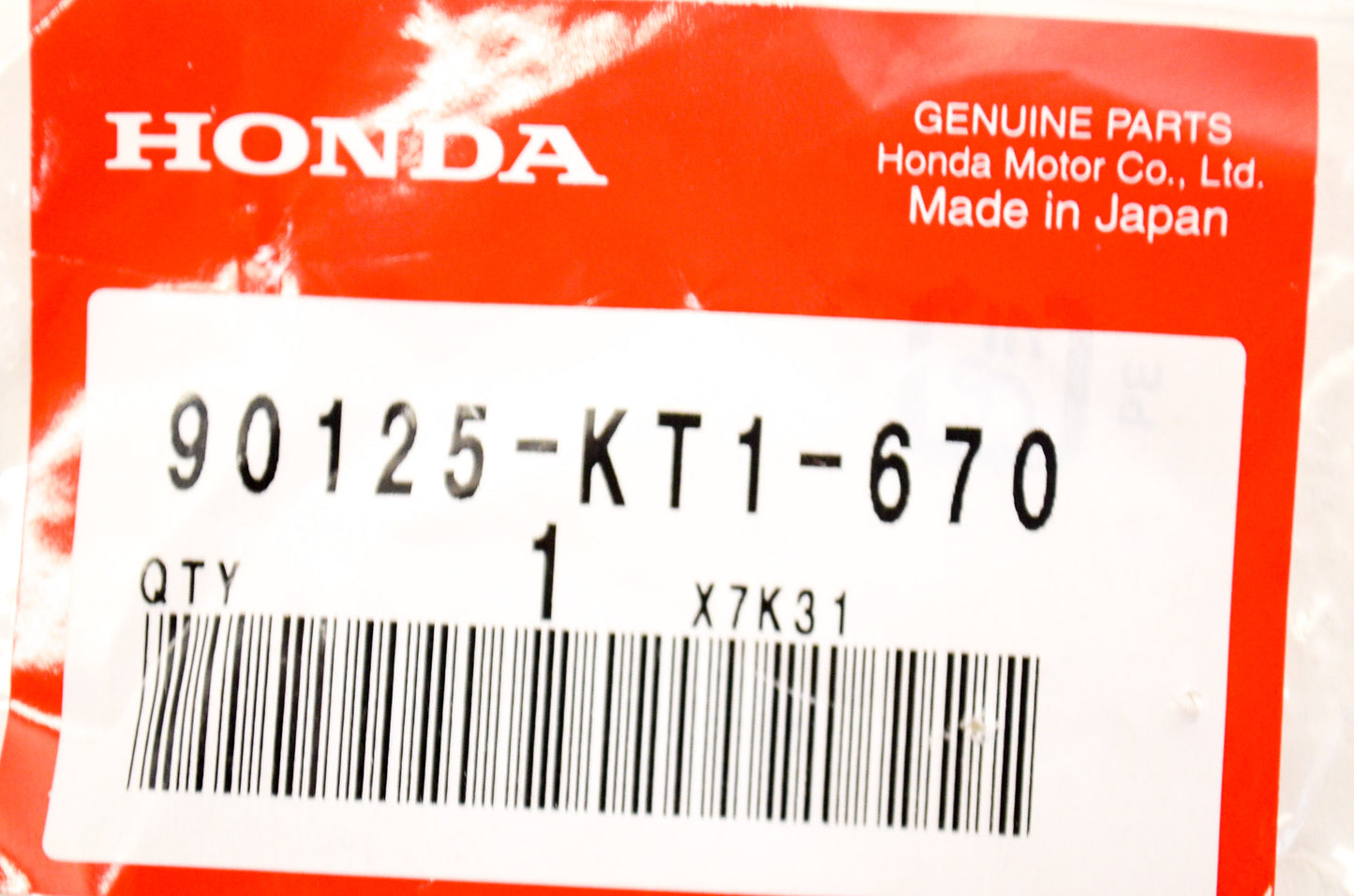 OEM Honda 90125-KT1-670 Flat Screw (8X29) NOS