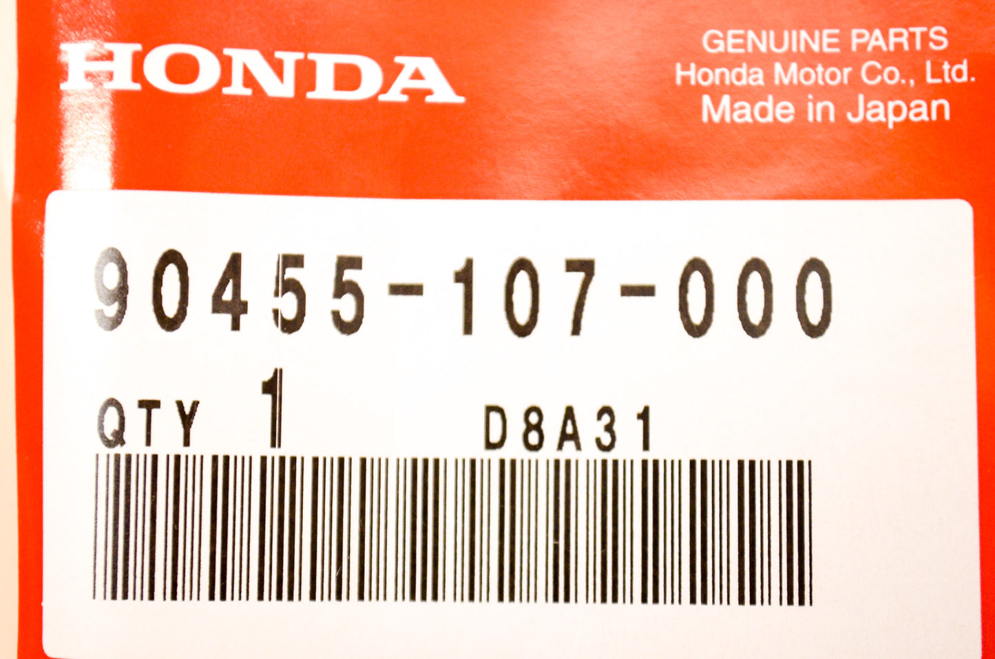 OEM Honda 90455-107-000 Washer A 20mm Qty 2 NOS
