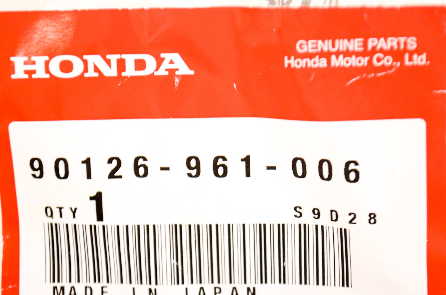 OEM Honda 90126-961-006 Bolt (8X40) NOS