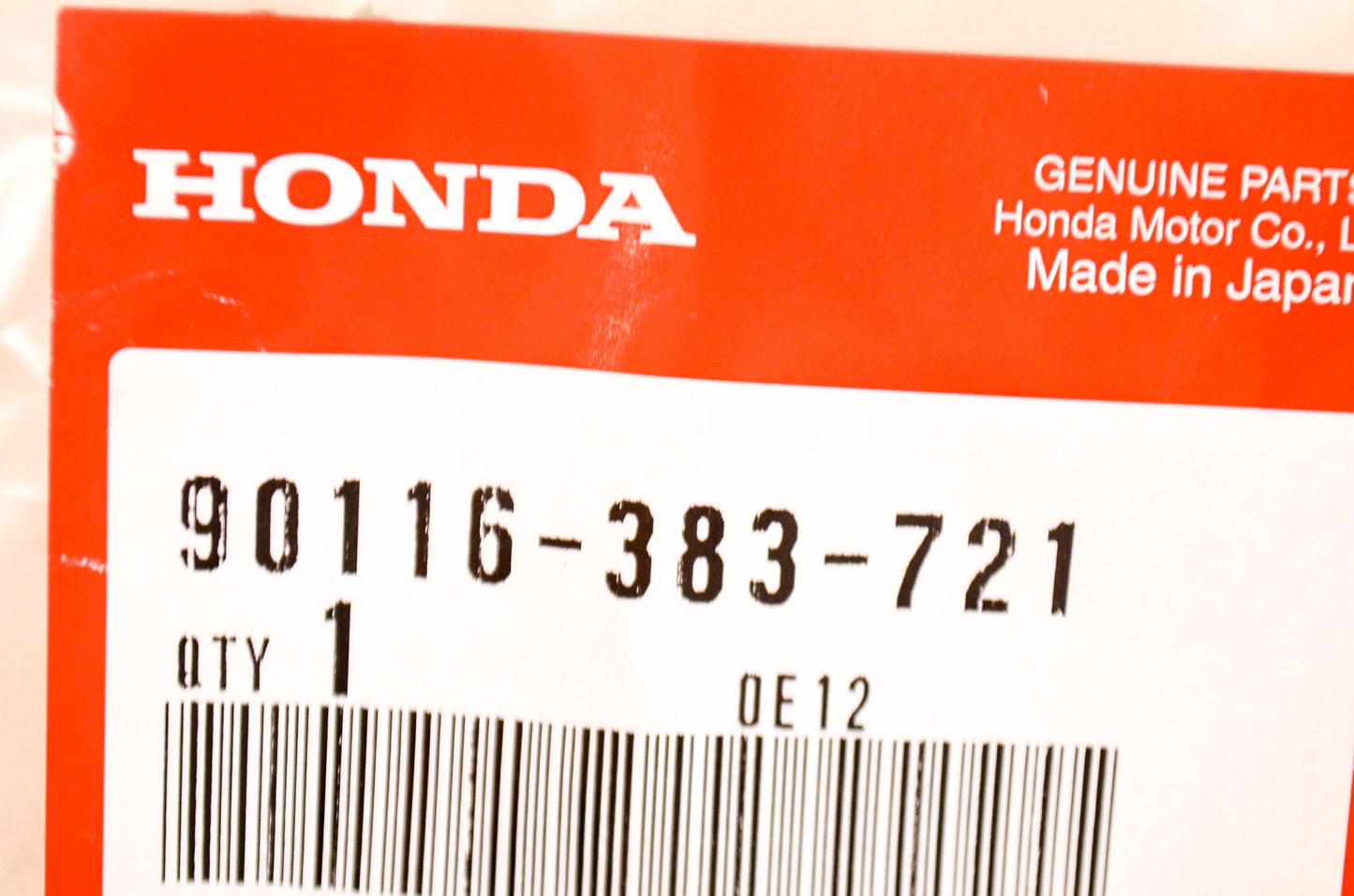 OEM Honda 90116-383-721 Socket Bolt (8X27) NOS