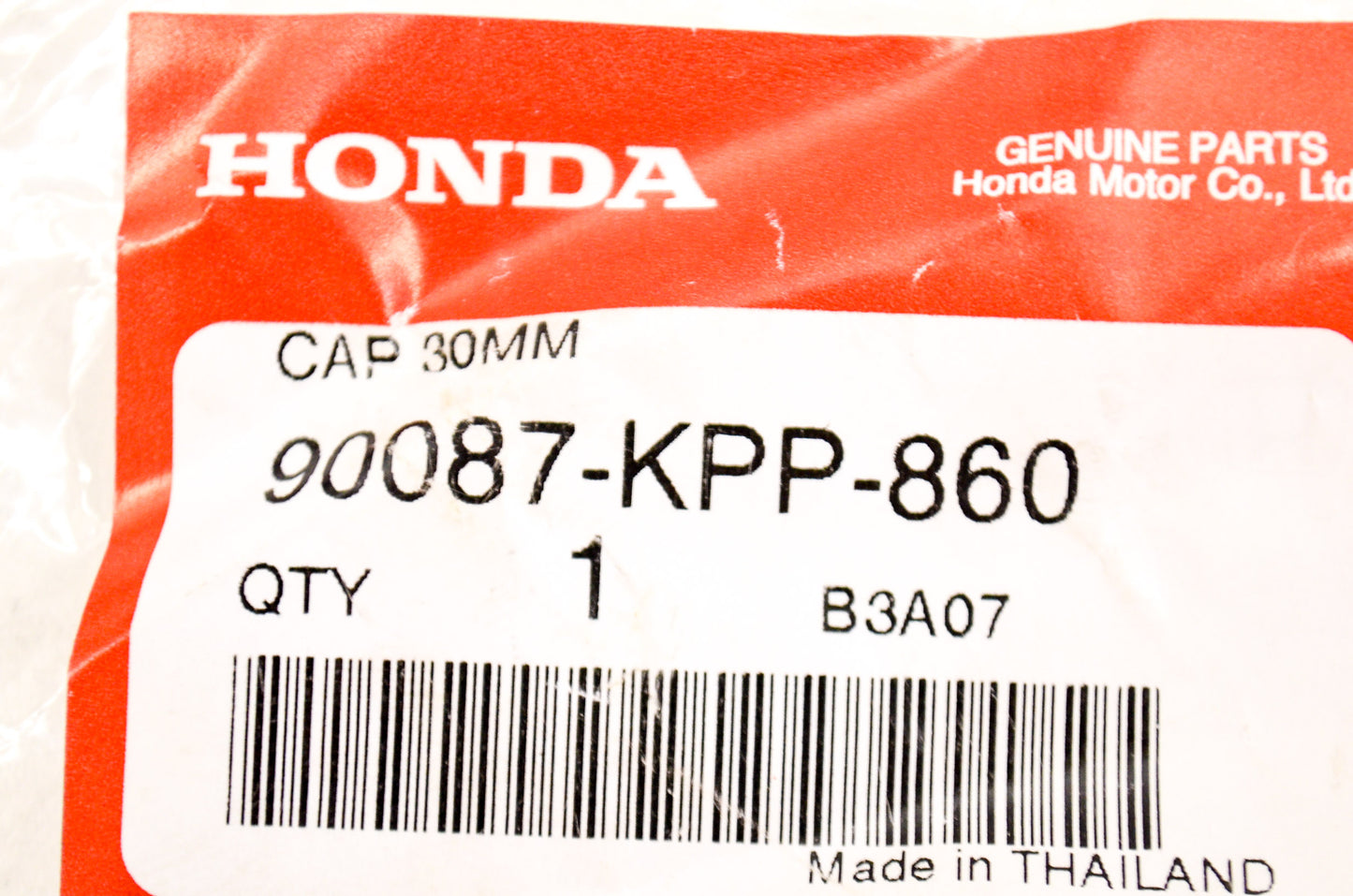 OEM Honda 90087-KPP-860 Cap (30MM) NOS
