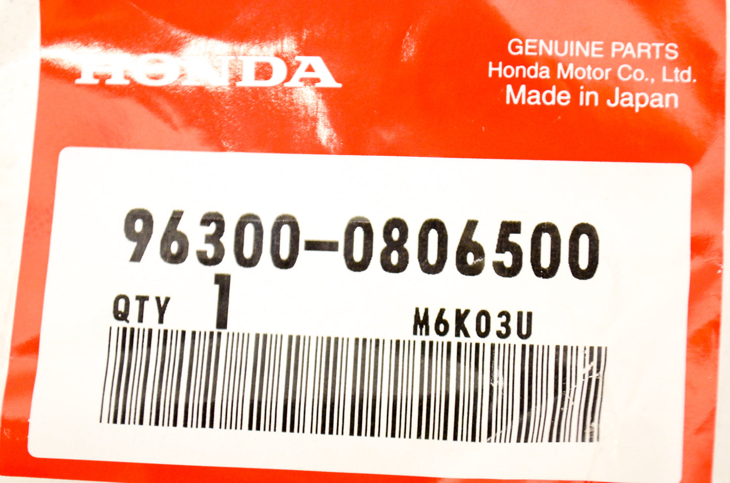 OEM Honda 96300-0806500 Flange Bolt 8X65 Qty 2 NOS