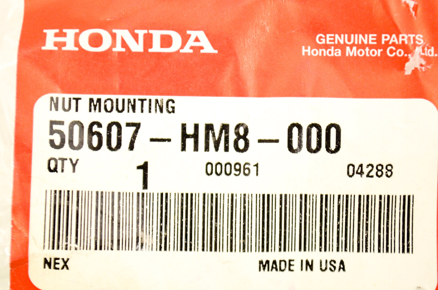 Rubber Mounting Nut NOS