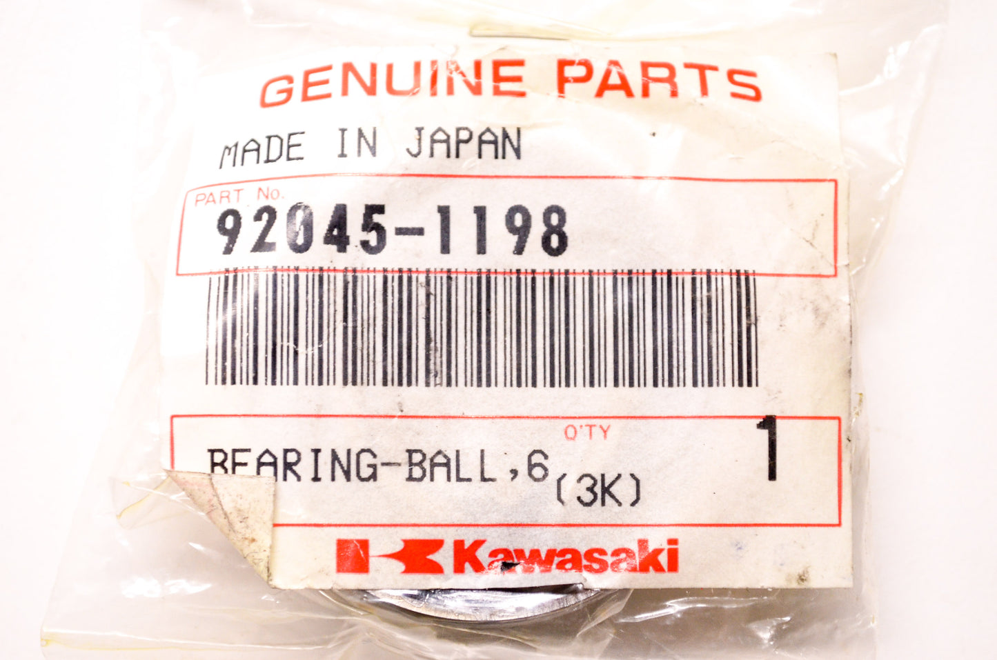 OEM Kawasaki 92045-1198 Ball Bearing NOS