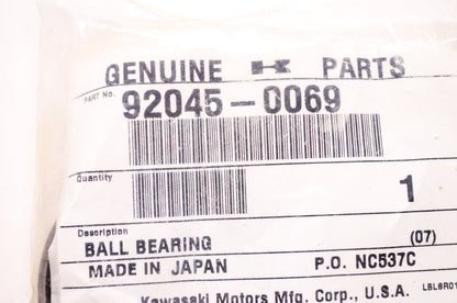 OEM Kawasaki 92045-0069 Ball Bearing 6908-82R NOS