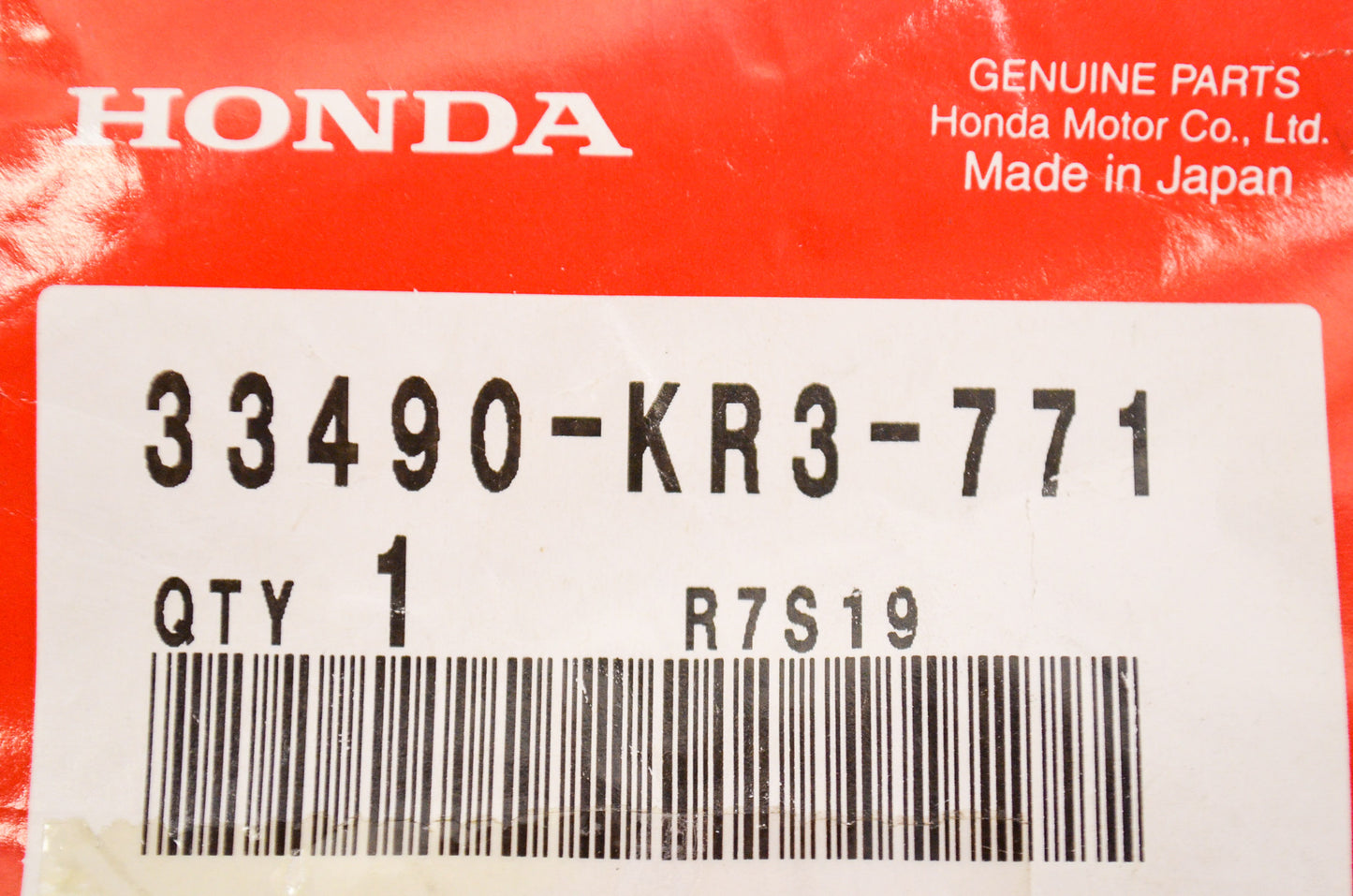 OEM Honda 33490-KR3-771 Front Stay NOS