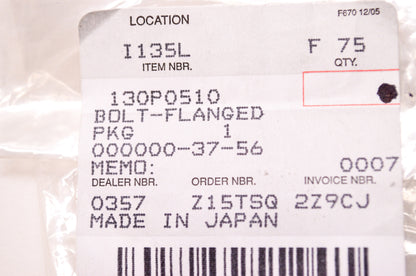 OEM Kawasaki 130P0510 Flanged Bolt NOS