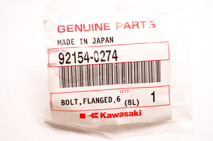 OEM Kawasaki 92154-0274 Flanged Bolt 6X35 NOS