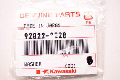 OEM Kawasaki 92022-2220 Washer 6.5X30.5X1.6 Qty 2 NOS