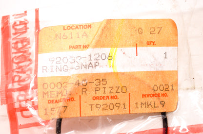 OEM Kawasaki 92033-1206 Snap Ring