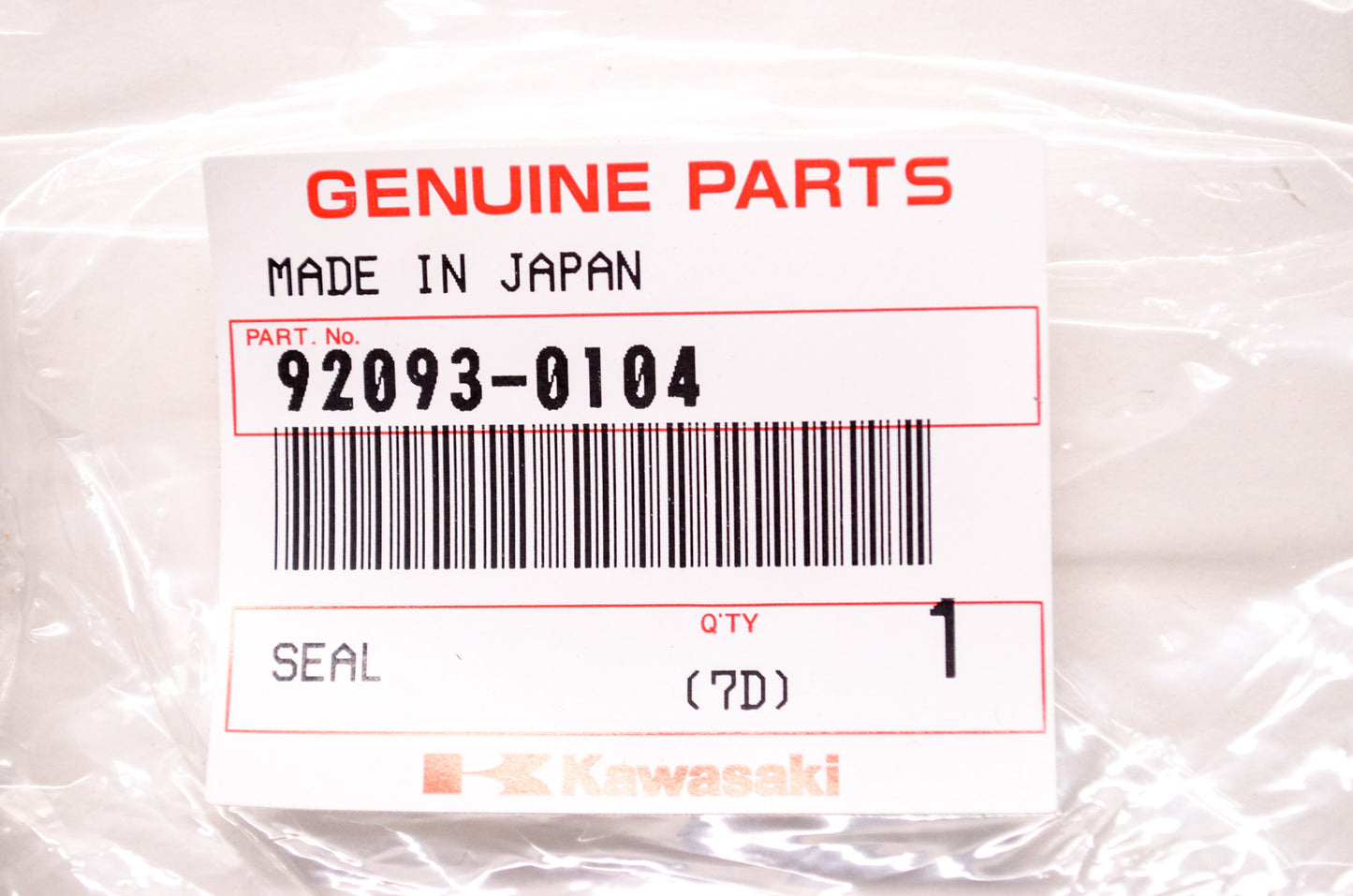 OEM Kawasaki 92093-0104 Seal NOS
