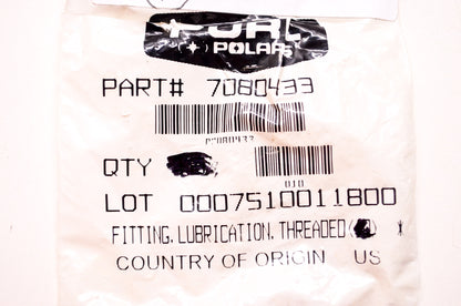 OEM Polaris 7080433 Threaded Lubrication Fitting Qty 2 NOS