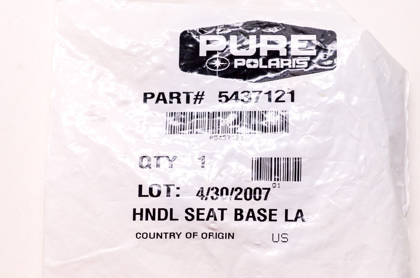 OEM Polaris 5437121 Seat Latch Lever NOS