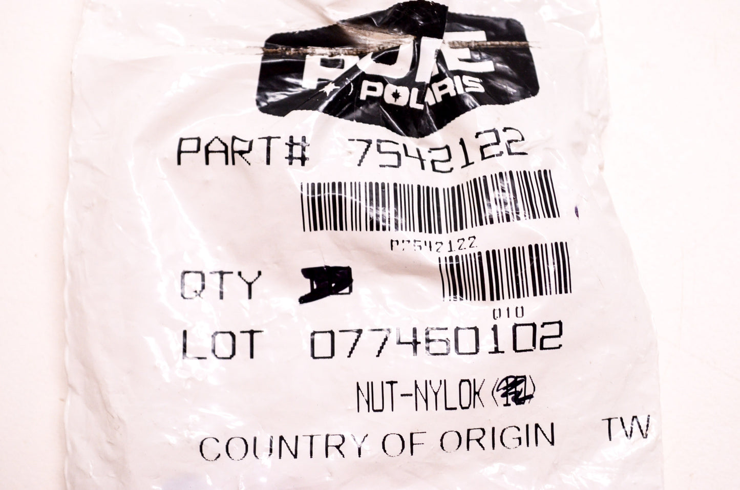 OEM Polaris 7542122 Nylok Nut Qty 2 NOS