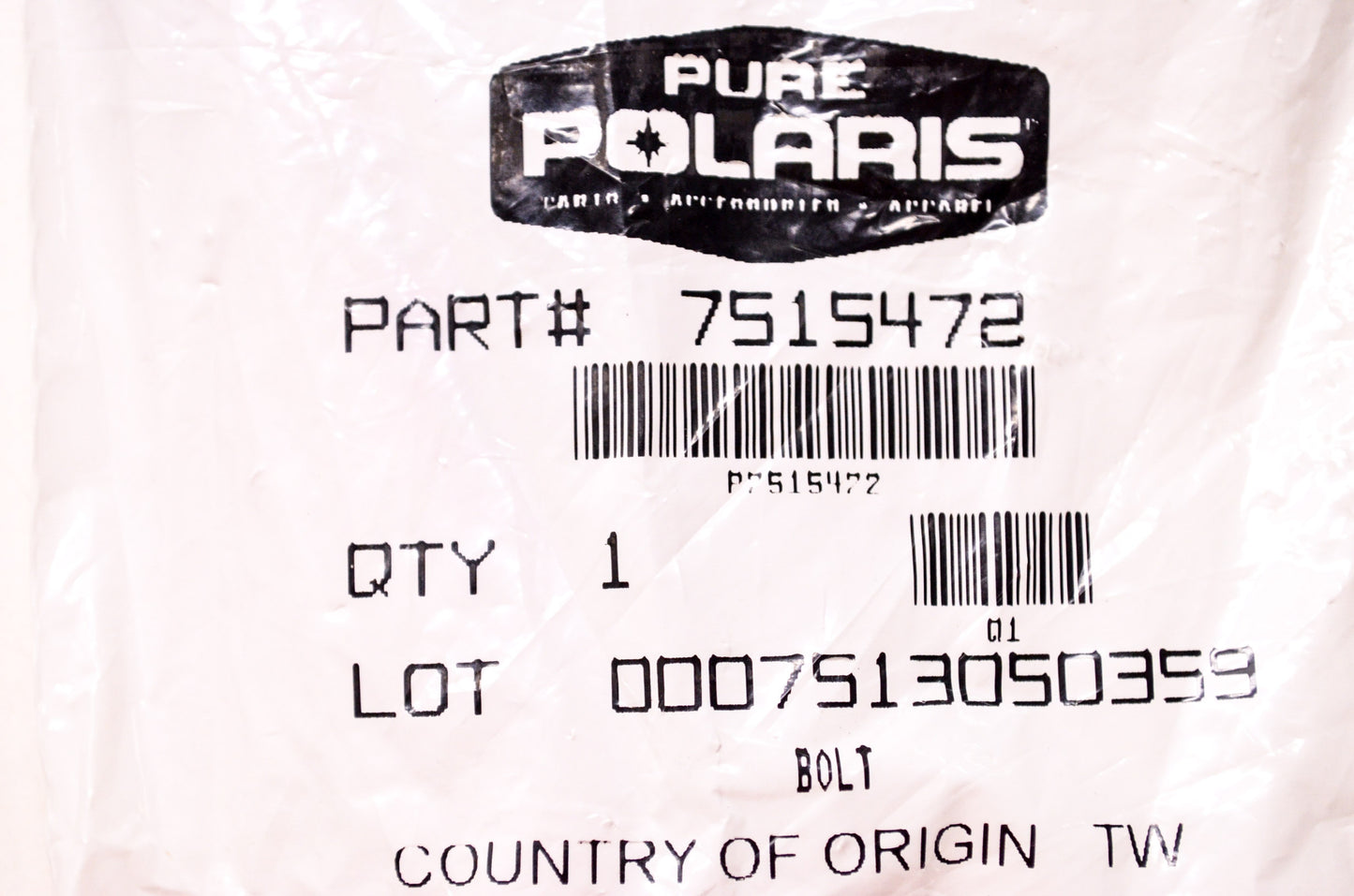 OEM Polaris 7515472 Bolt NOS
