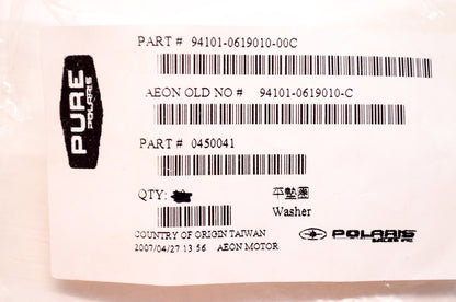 OEM Polaris 0450041, 94101-0619010-00C, 94101-0619010-C Washer Qty 8 NOS