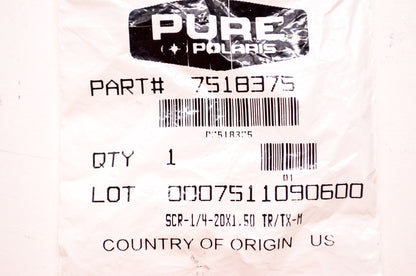 OEM Polaris 7518375 Screw 1/4-20X1.50 NOS