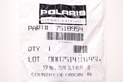 OEM Polaris 7518954 Screw M8X1.25X40 10.9 HX/FL ZOD NOS