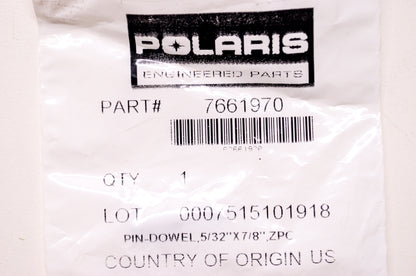 OEM Polaris 7661970 Dowel Pin 5/32"x7/8" NOS